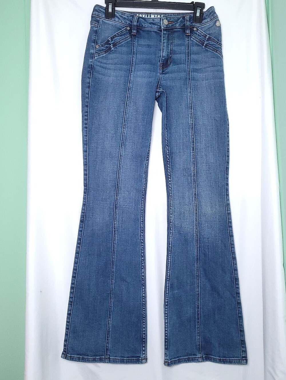 IDYLLWIND By Miranda Lambert Mid Wash Flare Leg Jeans With Front Seam Size 8